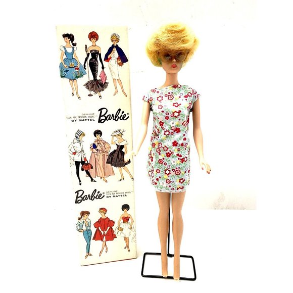 Vtg RARE 1962 BARBIE TEENAGE FASHION MODEL #850 BLONDE BUBBLE CUT & Original Box - Picture 1 of 16